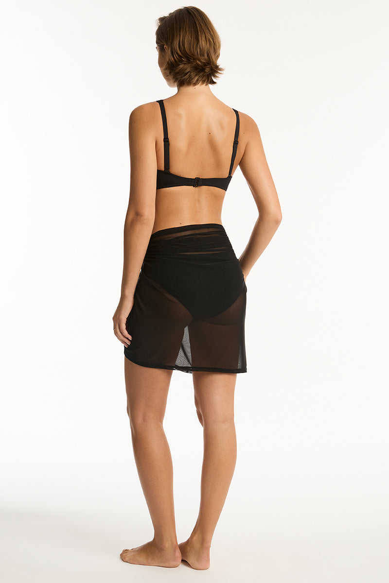 Eco Essentials Mid Length Mesh Wrap - Eco Essentials Black - Sea Level Australia 