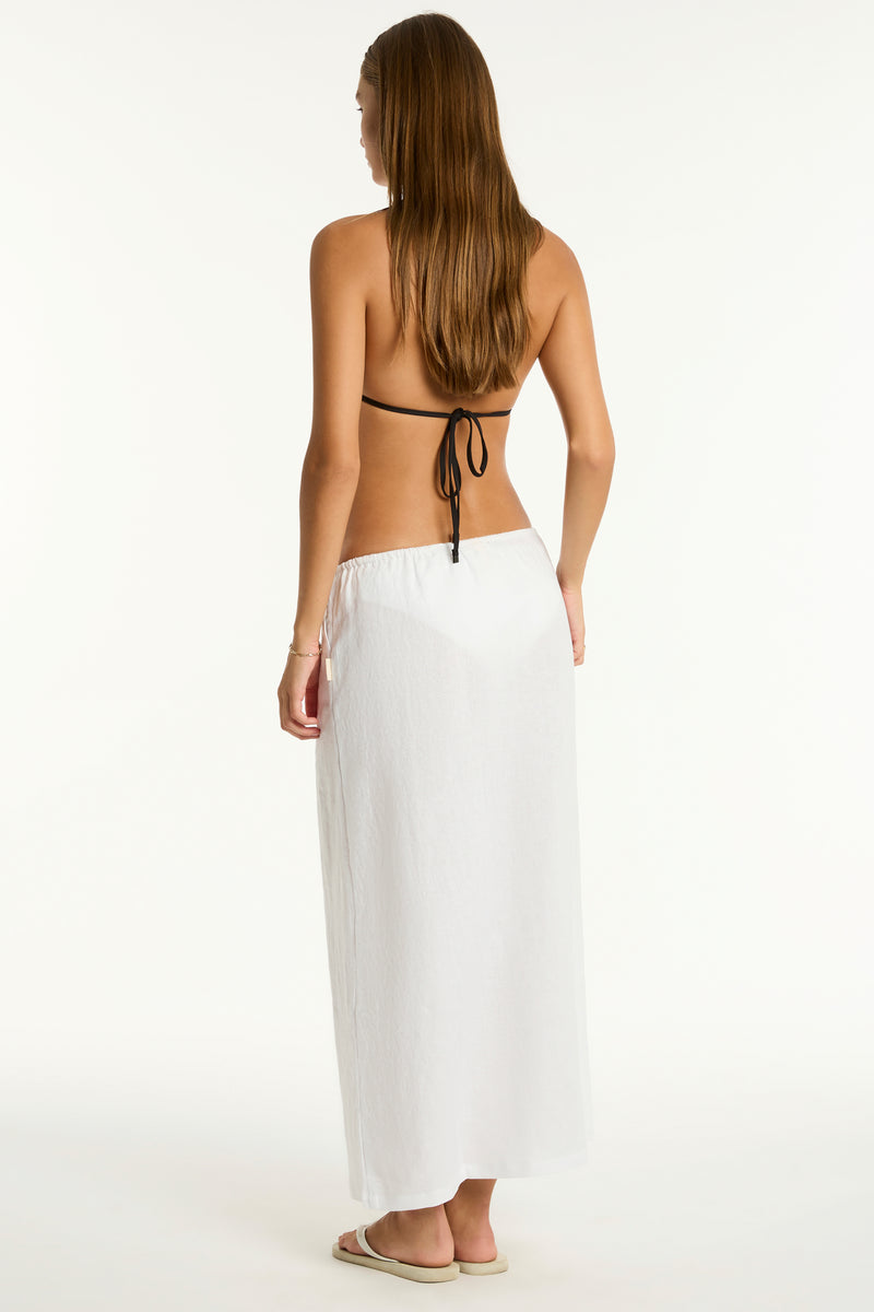 Tidal Linen Surf Skirt in  | Sea Level Australia 