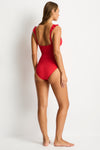 Eco Essentials Frill One Piece in  | Sea Level Australia 