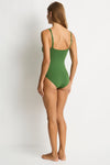 Essentials Edit Square Neck Panelled Underwire One Piece