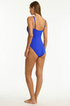 Eco Essentials Twist Front One Piece in  | Sea Level Australia 