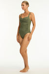 Eco Essentials Twist Front One Piece in  | Sea Level Australia 