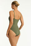 Eco Essentials Twist Front One Piece in  | Sea Level Australia 