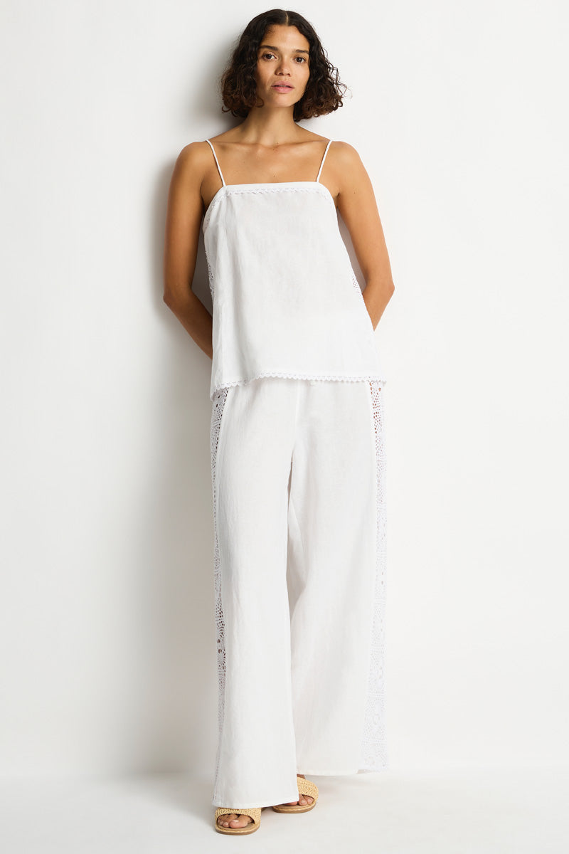 Shore Linen Panelled Shift Cami Top