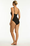 Eco Essentials Spliced Waisted One Piece in  | Sea Level Australia 