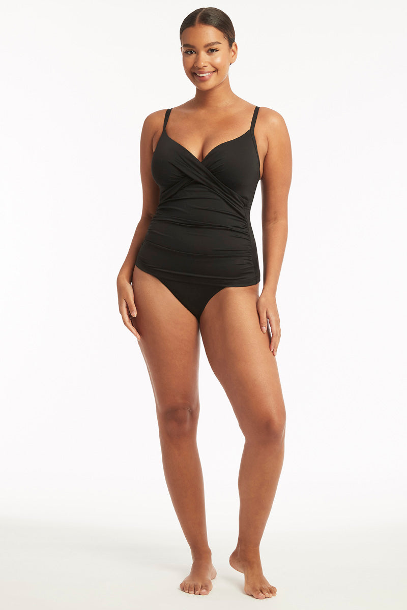 Eco Essentials Twist Front DD/E Tankini in  | Sea Level Australia 