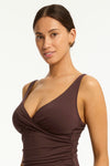 Essentials Edit Cross Front Tankini in  | Sea Level Australia 