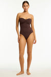 Essentials Edit Twist Bandeau One Piece in  | Sea Level Australia 
