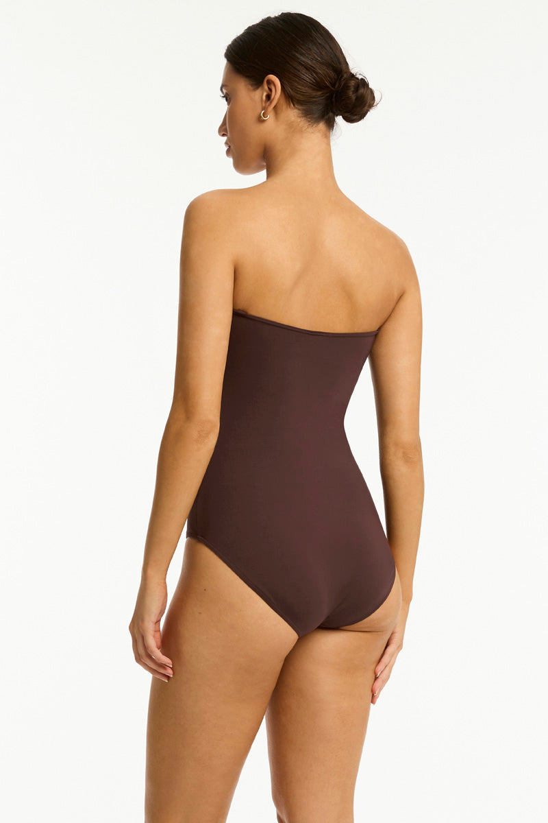 Essentials Edit Twist Bandeau One Piece in  | Sea Level Australia 