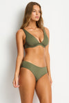 Eco Essentials Mid Bikini Pant in  | Sea Level Australia 