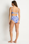 Palmera High Waist Gathered Side Pant in  | Sea Level Australia 