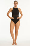 Eco Essentials High Neck One Piece in  | Sea Level Australia 