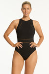 Eco Essentials High Neck One Piece in  | Sea Level Australia 