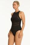 Eco Essentials High Neck One Piece in  | Sea Level Australia 