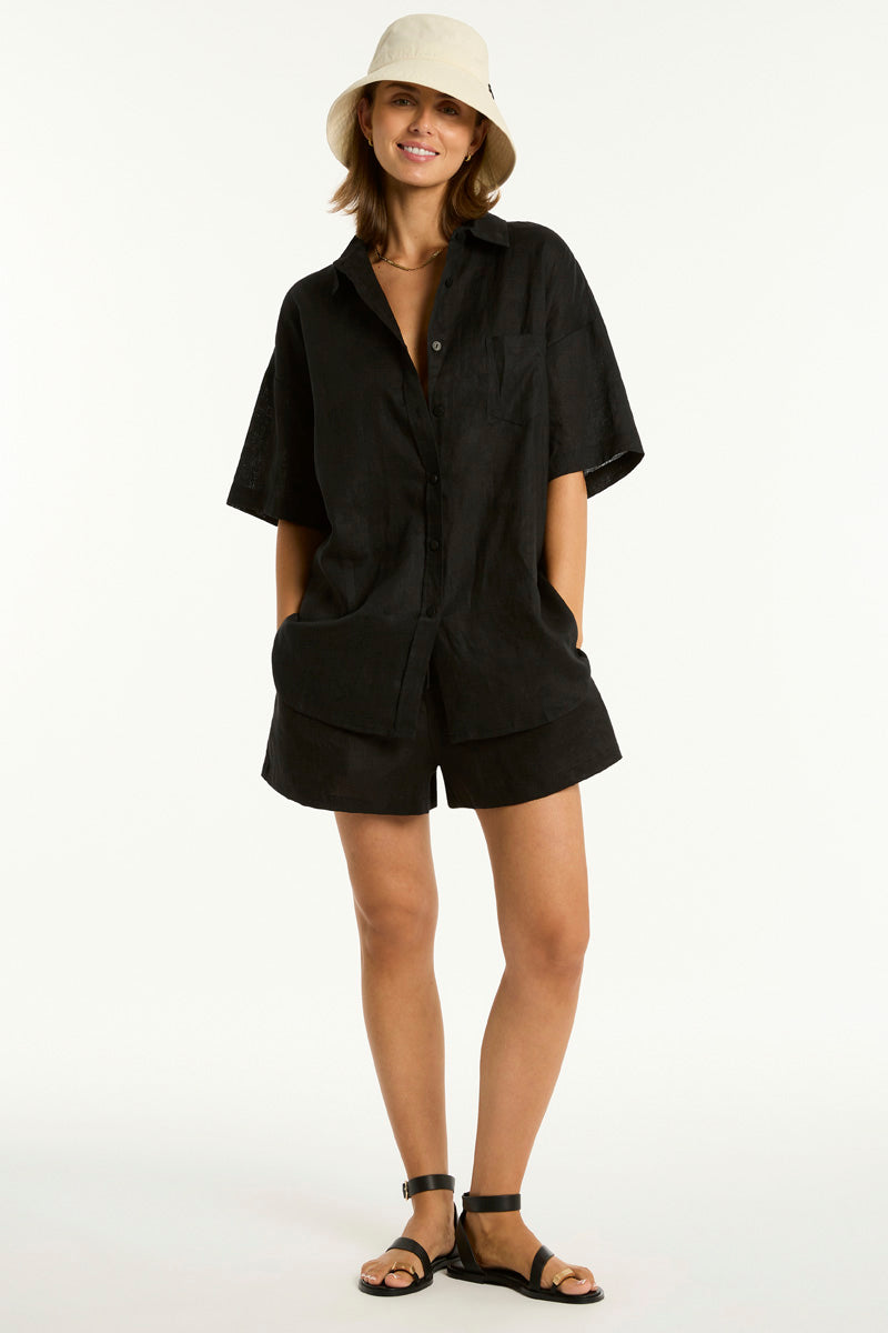 Resort Linen Aloha Shirt in  | Sea Level Australia 