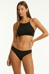 Scallop High Neck Top in  | Sea Level Australia 