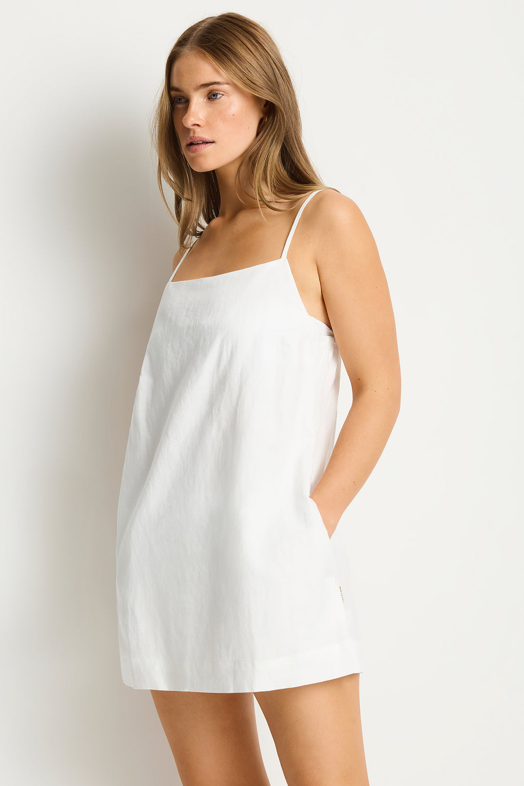 Shore Linen Shift Short Dress in  | Sea Level Australia 