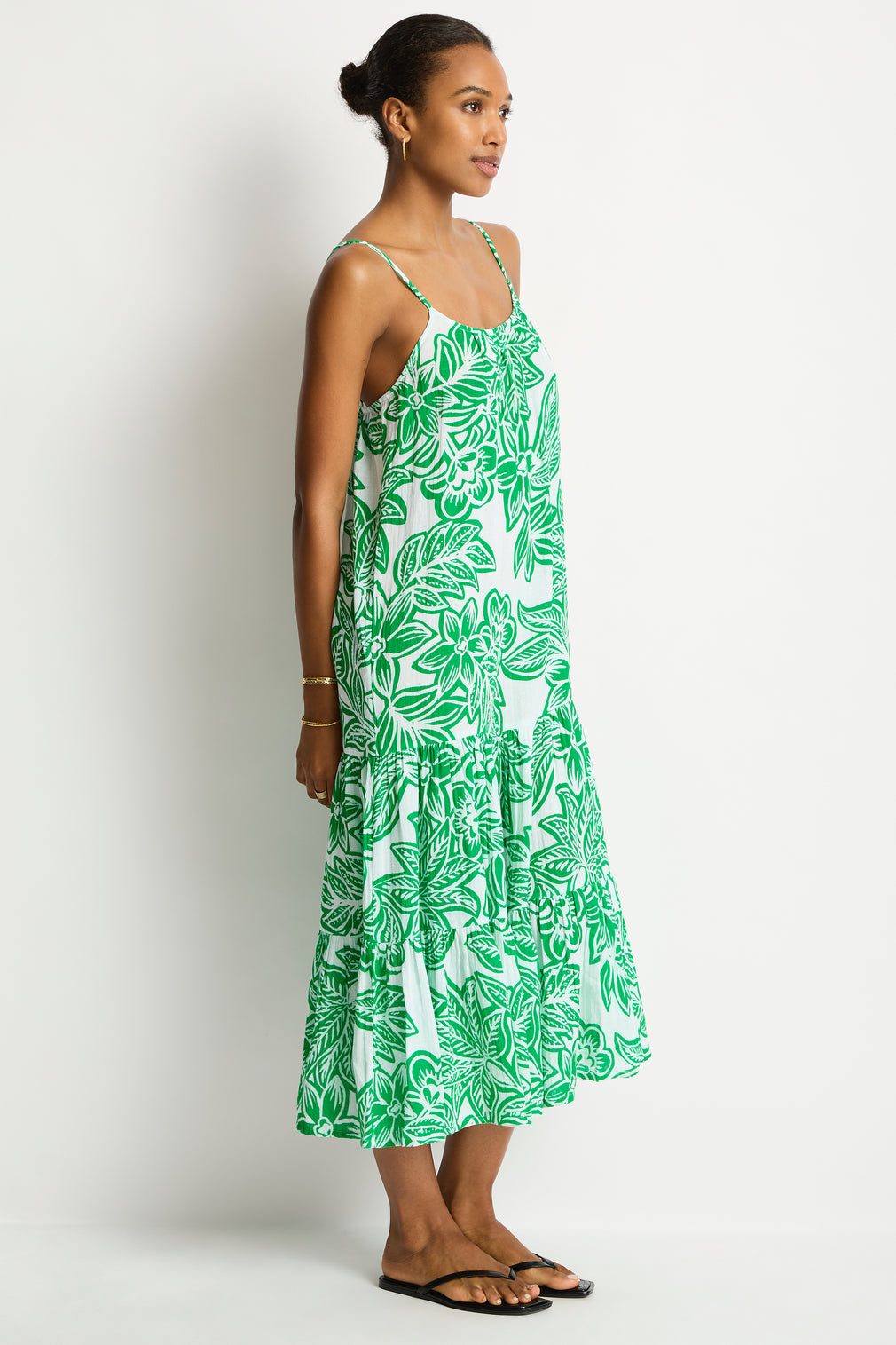 Palmera Resort Tiered Midi Sundress in  | Sea Level Australia 