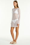 White Castaway Mesh Cover Up in Sea Level | Sea Level Australia 
