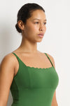 Scallop Square Neck Bralette One Piece