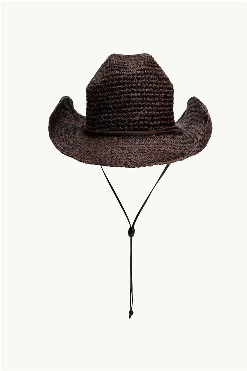 Coco Cowboy Hat in Chocolate - Ghost Front
