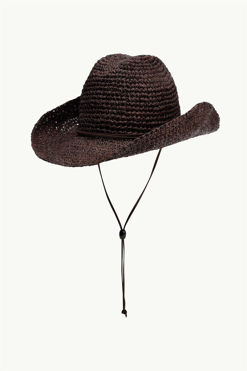 Coco Cowboy Hat in Chocolate - Ghost 2