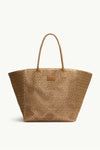 Sienna Beach Tote in Natural - Ghost Front
